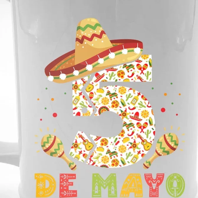 Cinco De Mayo Celebration Graphic Front & Back Beer Stein