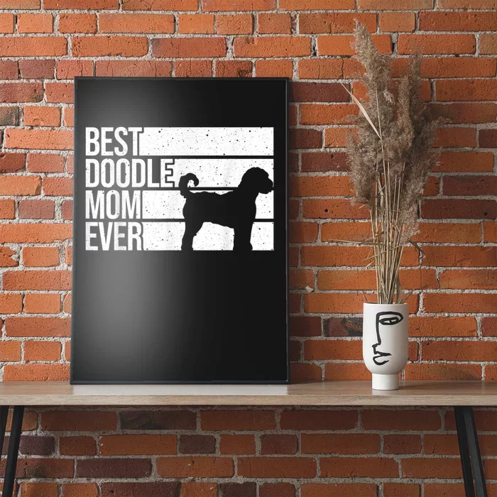 Cool Doodle Mom Art Women Aussiedoodle Goldendoodle Dog Poster