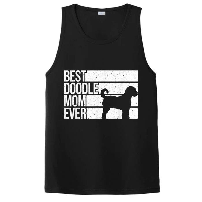 Cool Doodle Mom Art Women Aussiedoodle Goldendoodle Dog Performance Tank