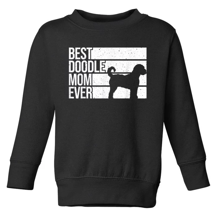 Cool Doodle Mom Art Women Aussiedoodle Goldendoodle Dog Toddler Sweatshirt