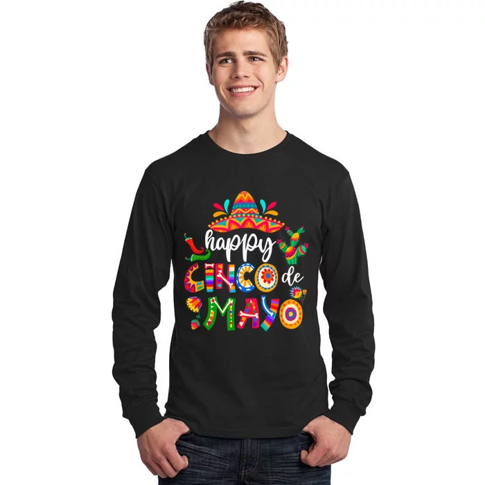 Cinco De Mayo Shirt Mexican Fiesta 5 De Mayo Festival Gifts Tall Long Sleeve T-Shirt