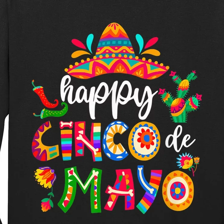 Cinco De Mayo Shirt Mexican Fiesta 5 De Mayo Festival Gifts Tall Long Sleeve T-Shirt