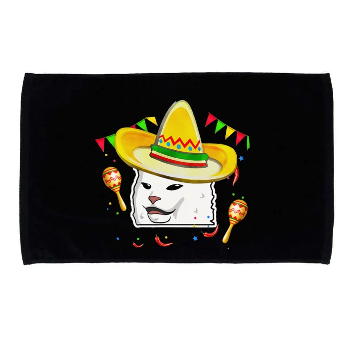 Cinco De Mayo Smudge Cat Mexican Lover Sombrero Cat Gifts Microfiber Hand Towel