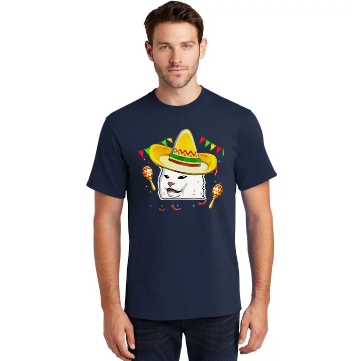 Cinco De Mayo Smudge Cat Mexican Lover Sombrero Cat Gifts Tall T-Shirt