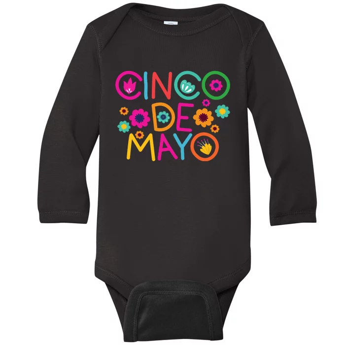 Cinco De Mayo Colorful Celebration Baby Long Sleeve Bodysuit