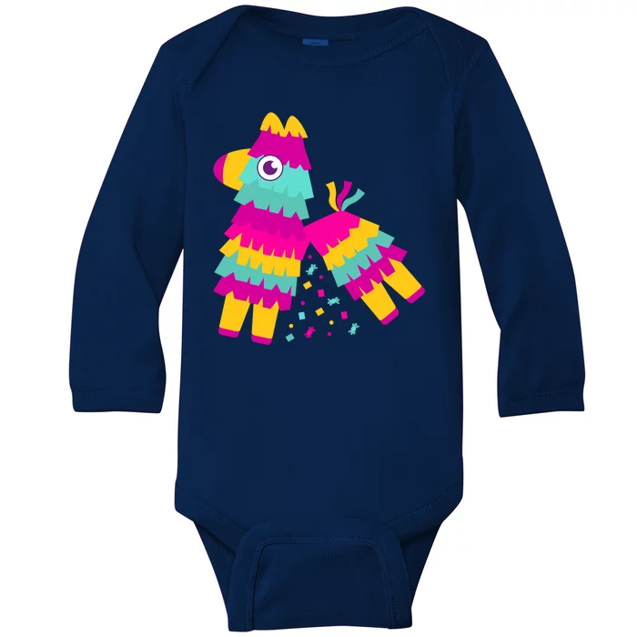 Cinco De Mayo Colorful Pinata Baby Long Sleeve Bodysuit