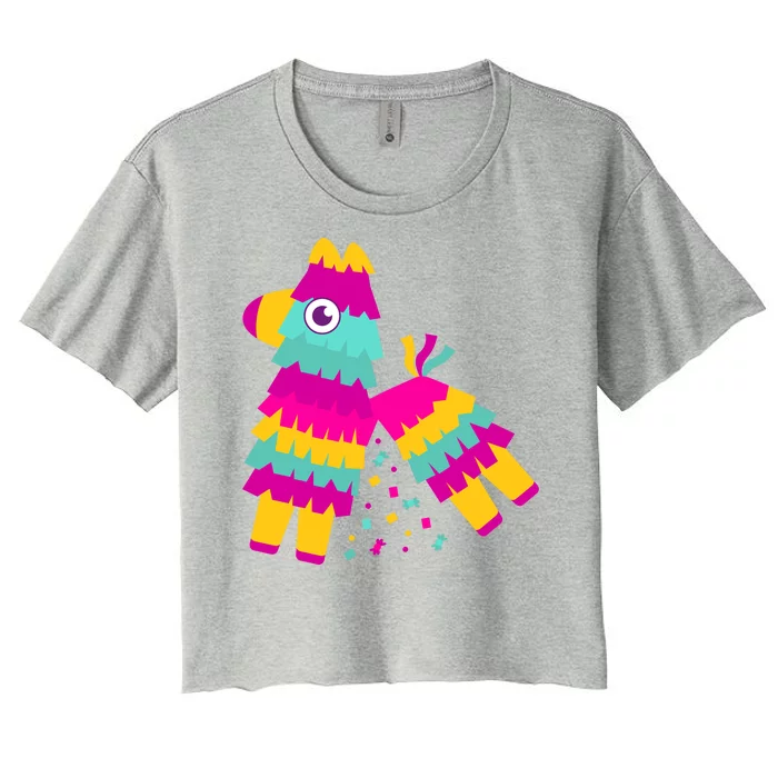 Cinco De Mayo Colorful Pinata Women's Crop Top Tee