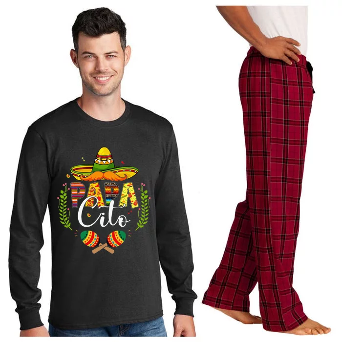 Cinco De Mayo Papa Cito Leopard Fiesta Mexican Fathers Day Long Sleeve Pajama Set