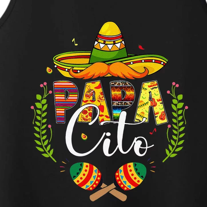 Cinco De Mayo Papa Cito Leopard Fiesta Mexican Fathers Day Performance Tank