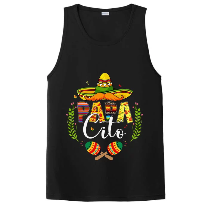 Cinco De Mayo Papa Cito Leopard Fiesta Mexican Fathers Day Performance Tank