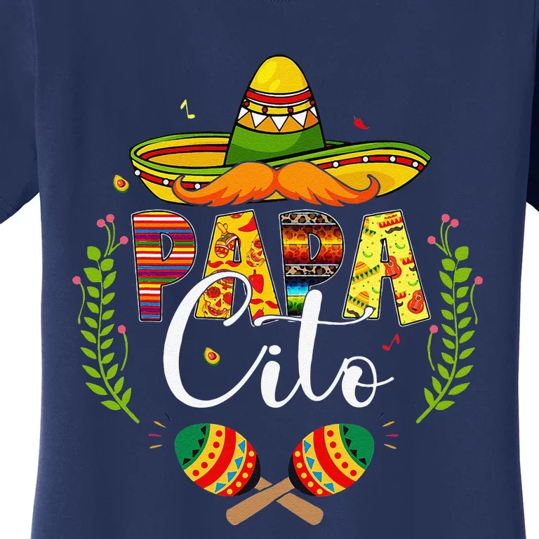 Cinco De Mayo Papa Cito Leopard Fiesta Mexican Fathers Day Women's T-Shirt