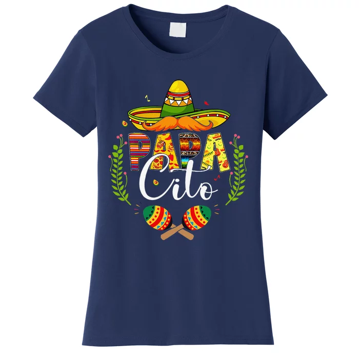 Cinco De Mayo Papa Cito Leopard Fiesta Mexican Fathers Day Women's T-Shirt