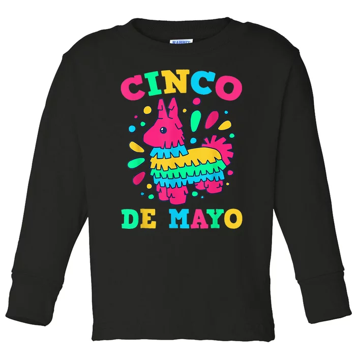 Cinco De Mayo Fiesta Party Time 5th of May Mexican Pride Toddler Long Sleeve Shirt