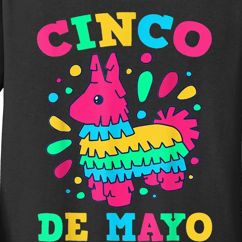 Cinco De Mayo Fiesta Party Time 5th of May Mexican Pride Kids Long Sleeve Shirt