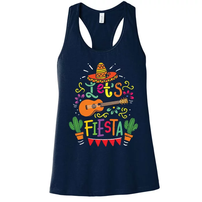 Cinco De Mayo Party Lets Fiesta Mexican Women's Racerback Tank