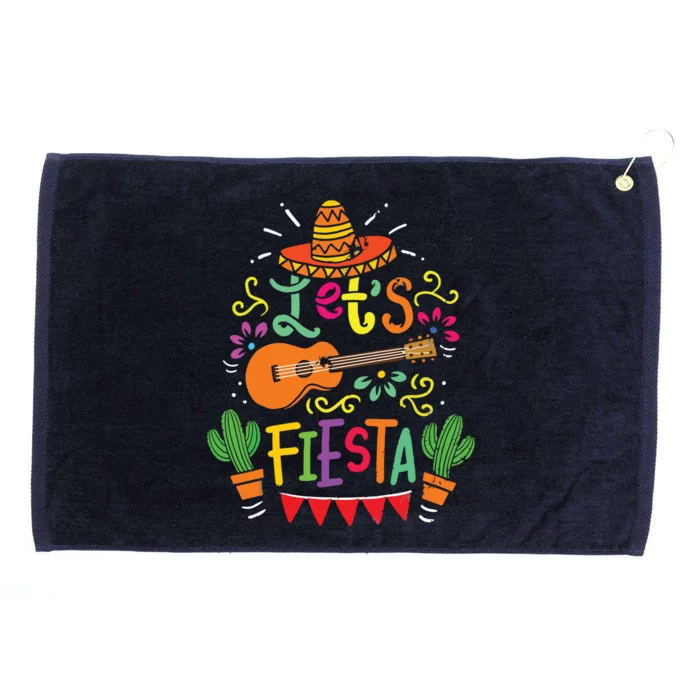 Cinco De Mayo Party Lets Fiesta Mexican Grommeted Golf Towel