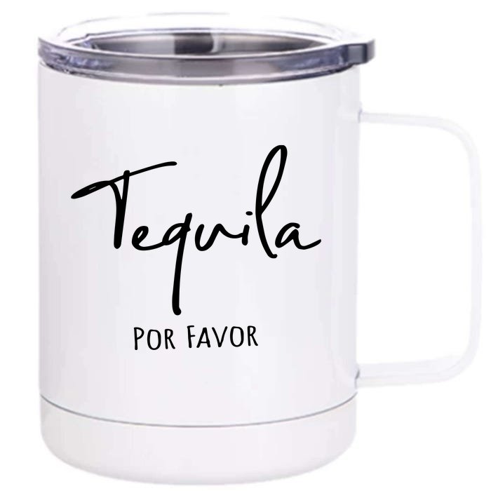 Cinco De Mayo, Funny Tequila Por Favor, Mexican Fiesta Front & Back 12oz Stainless Steel Tumbler Cup