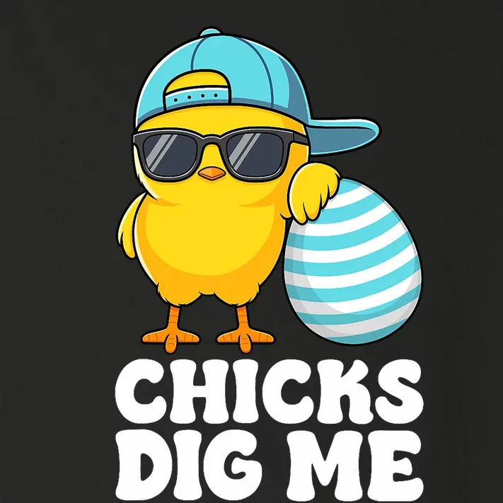 Chicks Dig Me Easter Happy Easter Funny Toddler Long Sleeve Shirt