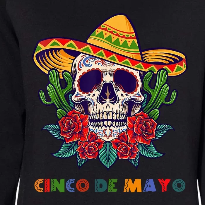 Cinco De Mayo Skull Floral Celebration Womens California Wash Sweatshirt