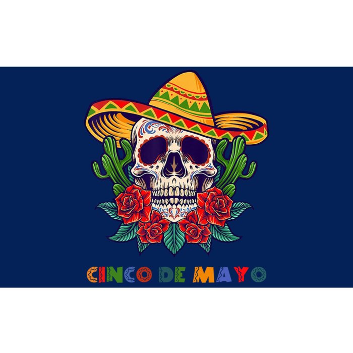 Cinco De Mayo Skull Floral Celebration Bumper Sticker