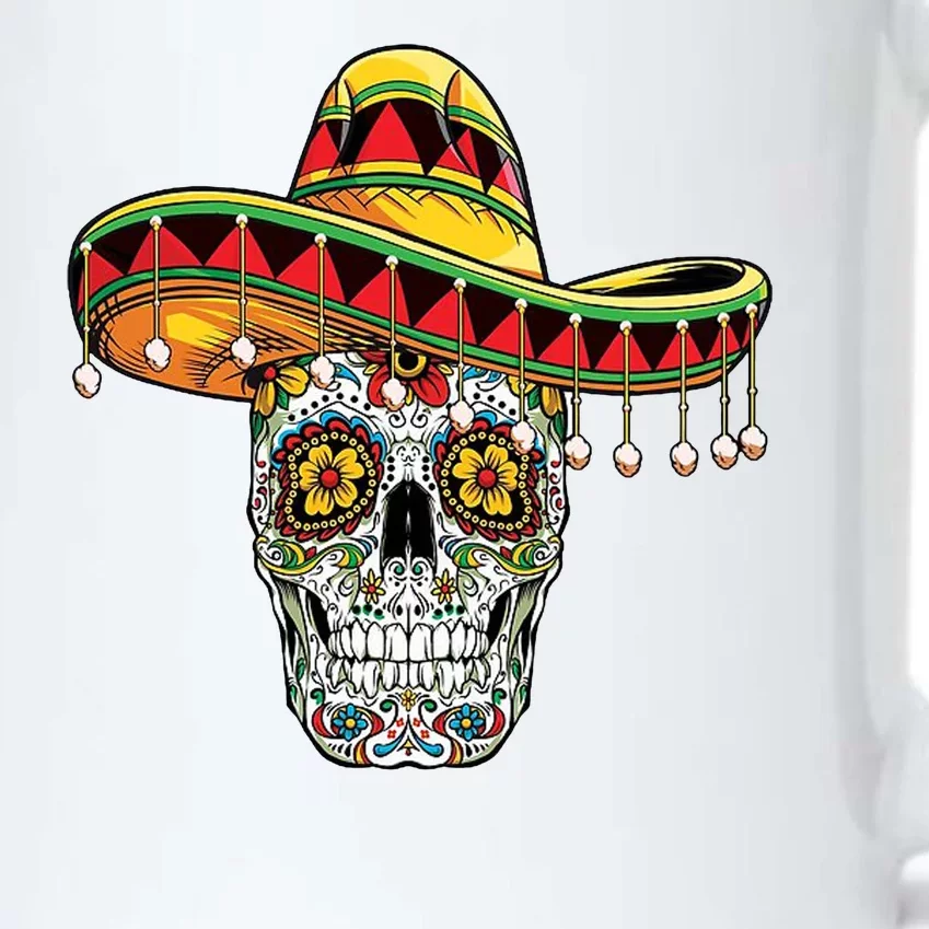 Cinco De Mayo Fiesta Skull Black Color Changing Mug