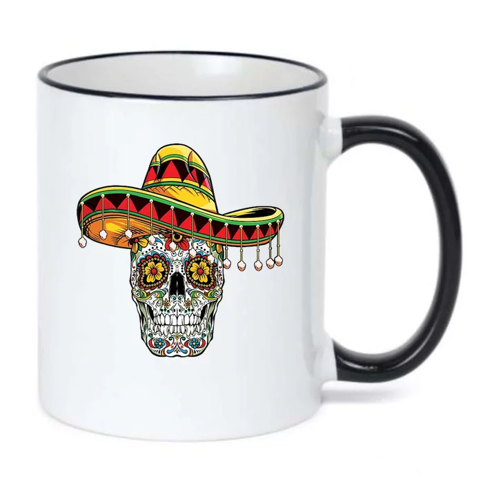 Cinco De Mayo Fiesta Skull Black Color Changing Mug