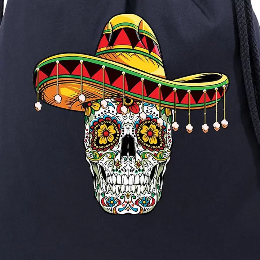 Cinco De Mayo Fiesta Skull Drawstring Bag