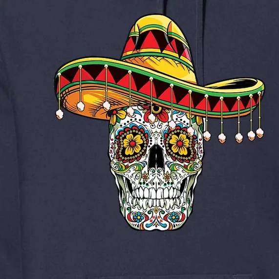 Cinco De Mayo Fiesta Skull Premium Hoodie