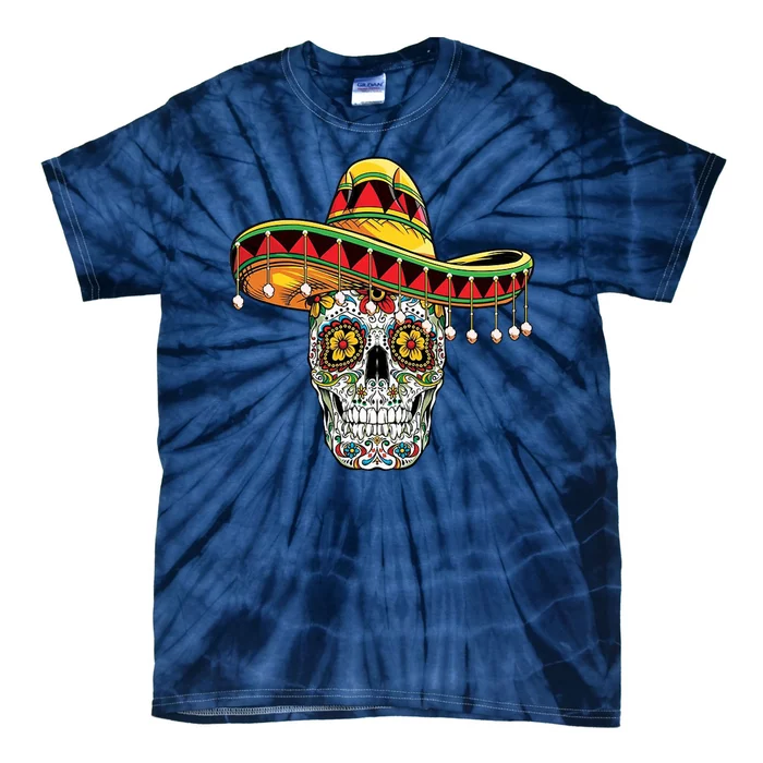 Cinco De Mayo Fiesta Skull Tie-Dye T-Shirt