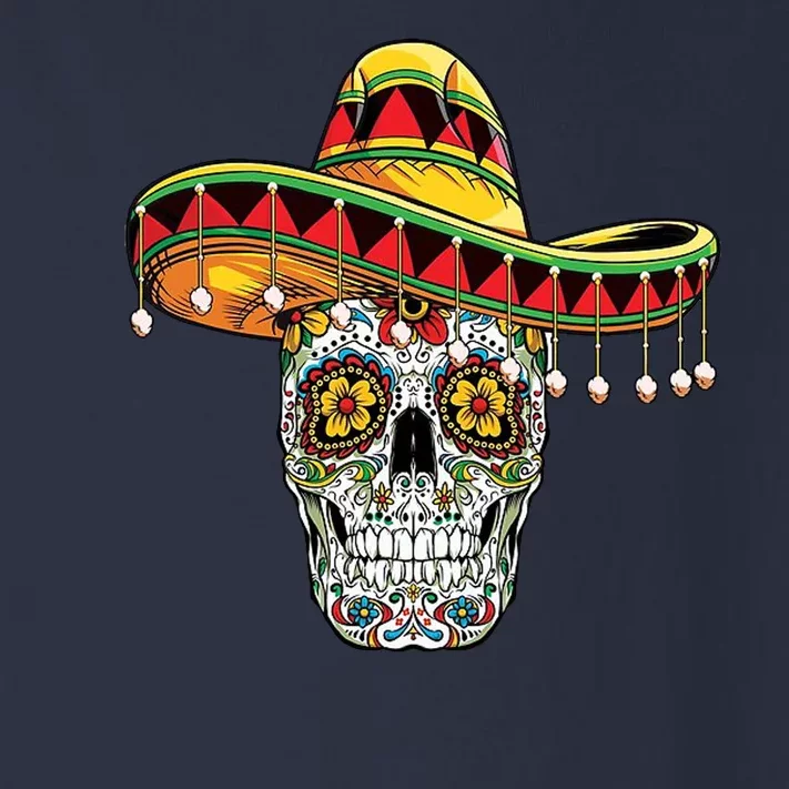 Cinco De Mayo Fiesta Skull Toddler Long Sleeve Shirt