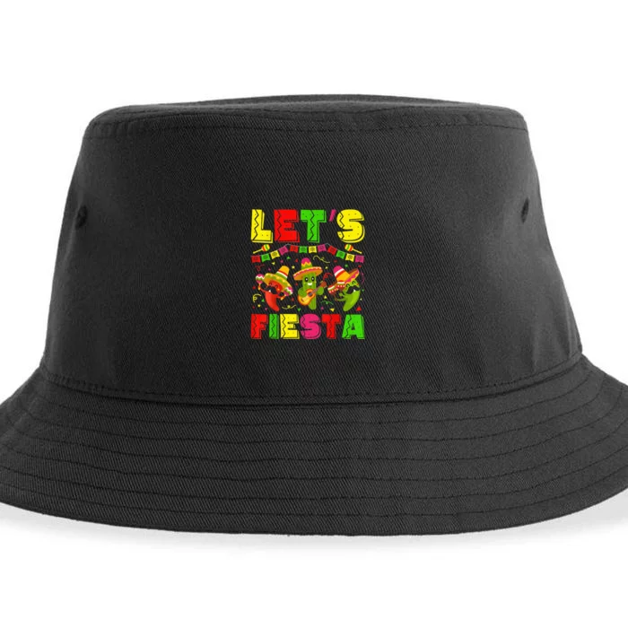 Cinco De Mayo Lets Fiesta Squad 5 De Mayo Mexican Fiesta Sustainable Bucket Hat