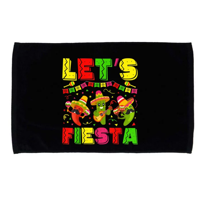 Cinco De Mayo Lets Fiesta Squad 5 De Mayo Mexican Fiesta Microfiber Hand Towel