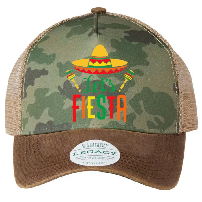 Cinco De Mayo Let's Fiesta Cactus Sombrero Hat Funny Gift Legacy Tie Dye Trucker Hat