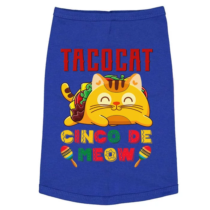 Cinco De Meow Taco Cat Mexican Cat Lovers Doggie Tank