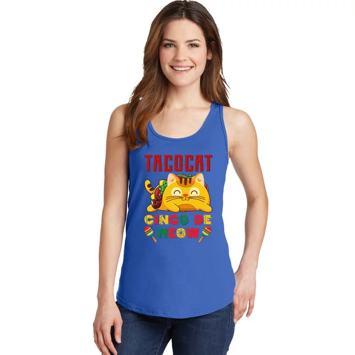 Cinco De Meow Taco Cat Mexican Cat Lovers Ladies Essential Tank