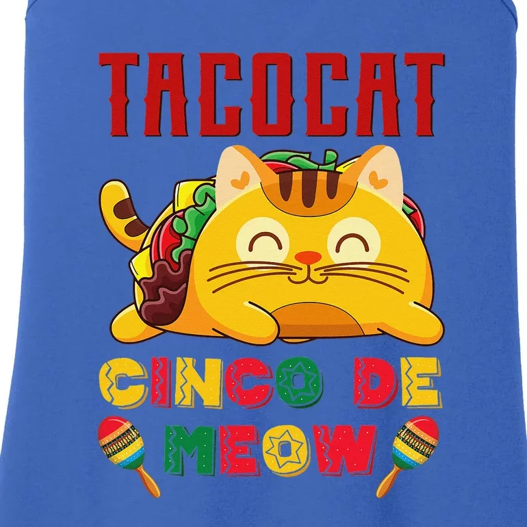 Cinco De Meow Taco Cat Mexican Cat Lovers Ladies Essential Tank