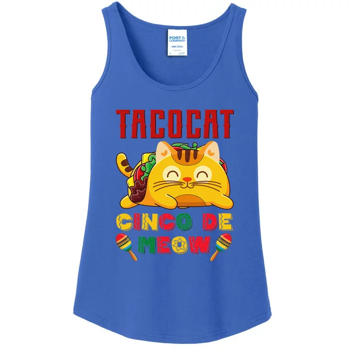 Cinco De Meow Taco Cat Mexican Cat Lovers Ladies Essential Tank