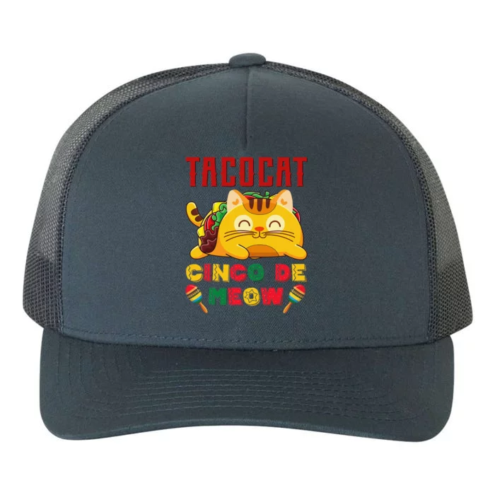 Cinco De Meow Taco Cat Mexican Cat Lovers Yupoong Adult 5-Panel Trucker Hat