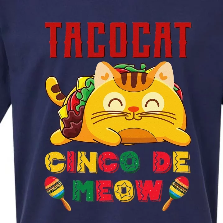 Cinco De Meow Taco Cat Mexican Cat Lovers Sueded Cloud Jersey T-Shirt