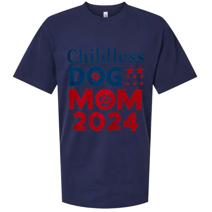 Childless Dog Mom Dog Lady Voting Patriotic Dog Paw Print President 2024 Sueded Cloud Jersey T-Shirt