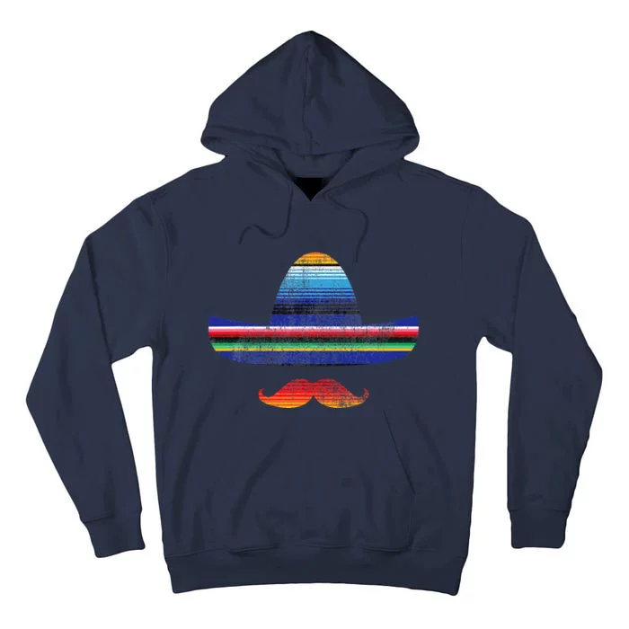 Cinco De Mayo Serape Blanket Inspired Sombrero Mustache Tall Hoodie