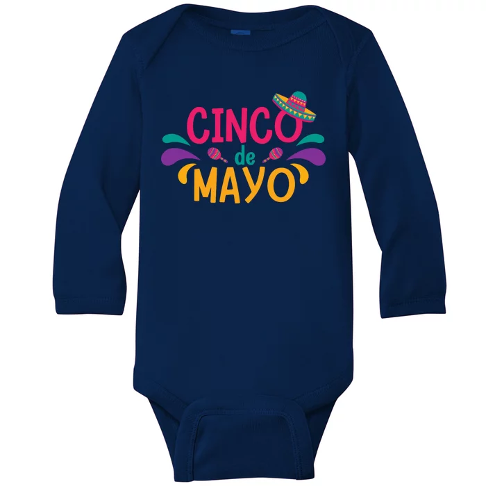 Cinco De Mayo Fiesta Mexican Party Baby Long Sleeve Bodysuit