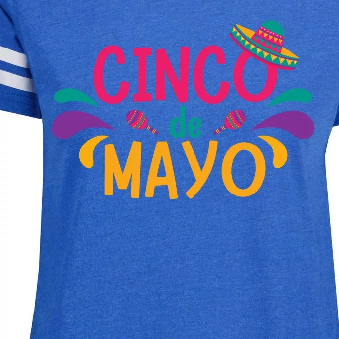 Cinco De Mayo Fiesta Mexican Party Enza Ladies Jersey Football T-Shirt