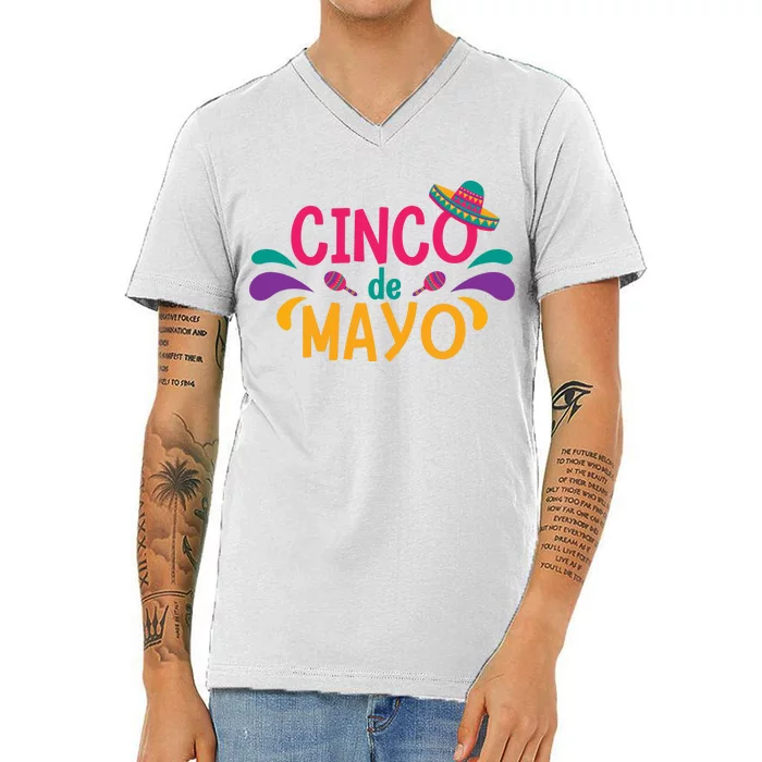 Cinco De Mayo Fiesta Mexican Party V-Neck T-Shirt