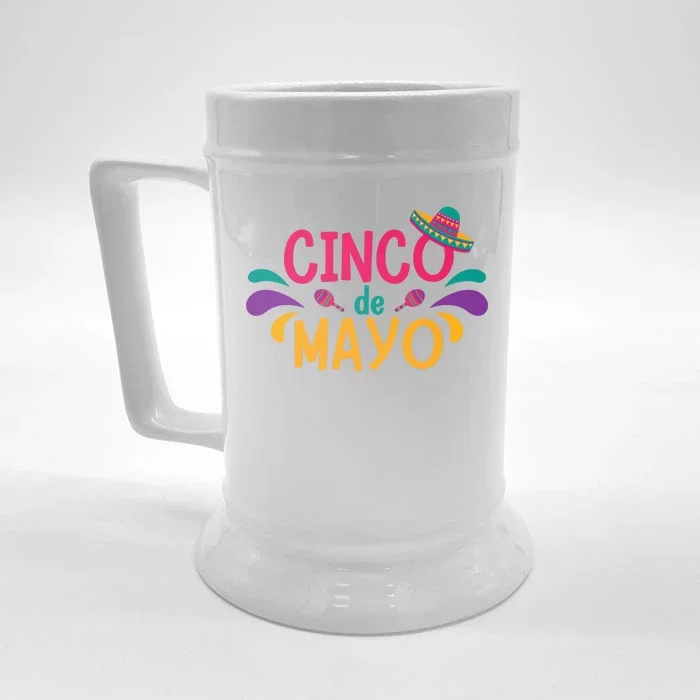 Cinco De Mayo Fiesta Mexican Party Front & Back Beer Stein