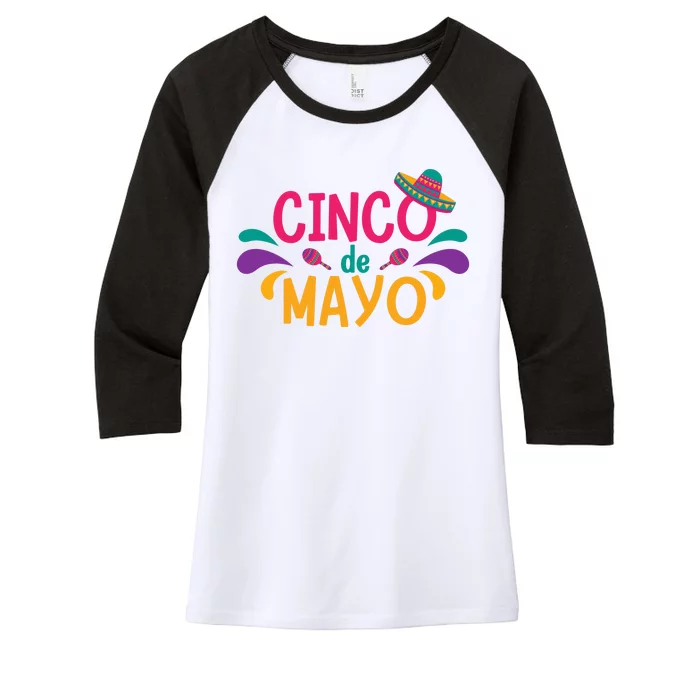 Cinco De Mayo Fiesta Mexican Party Women's Tri-Blend 3/4-Sleeve Raglan Shirt