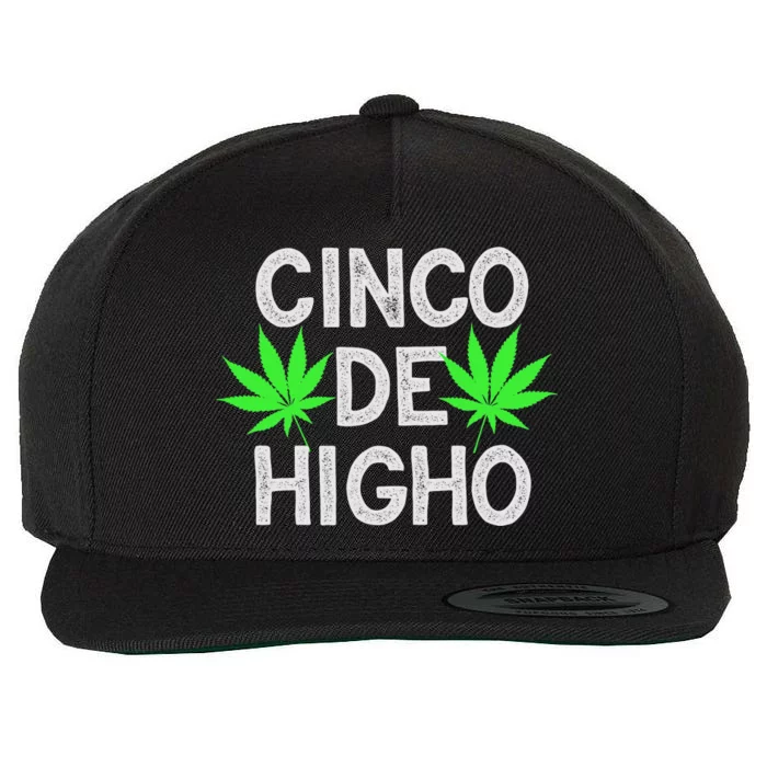 Cinco De Mayo Weed Funny Party 420 Gifts Wool Snapback Cap