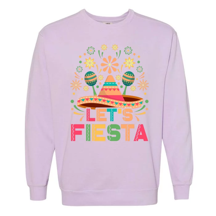 Cinco De Mayo Let's Fiesta Garment-Dyed Sweatshirt