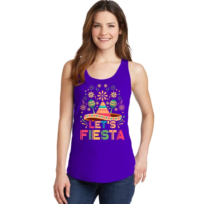 Cinco De Mayo Let's Fiesta Ladies Essential Tank