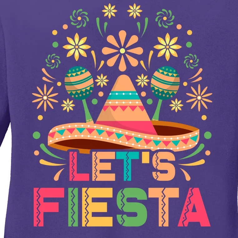 Cinco De Mayo Let's Fiesta Ladies Long Sleeve Shirt